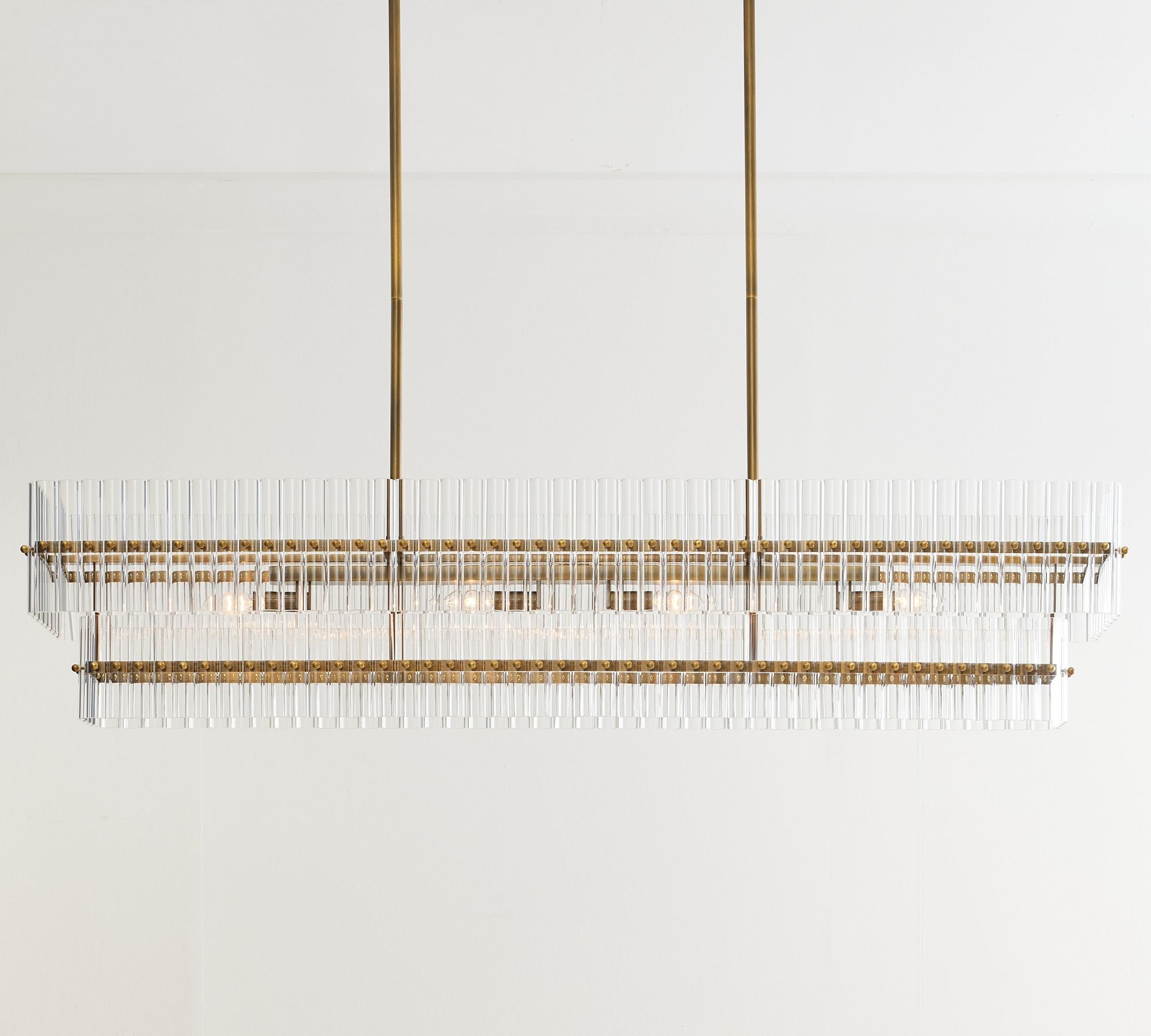 Lumiere Crystal Linear Chandelier 54.4"