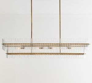 Lumiere Crystal Linear Chandelier 54.4"