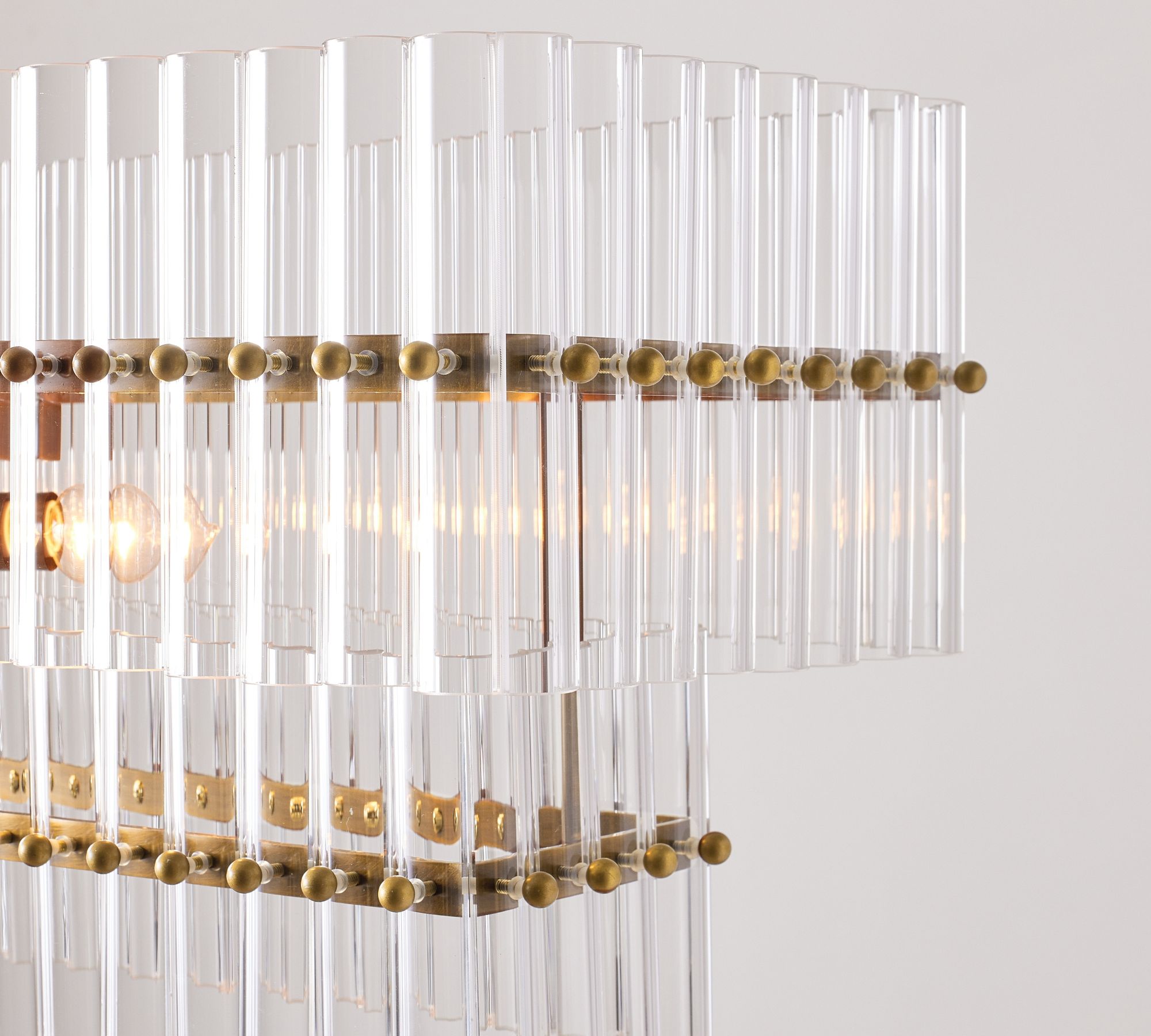 Lumiere Crystal Linear Chandelier 54.4"