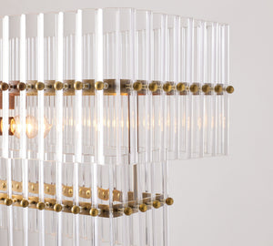 Lumiere Crystal Linear Chandelier 54.4"