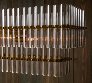 Lumiere Crystal Linear Chandelier 54.4"