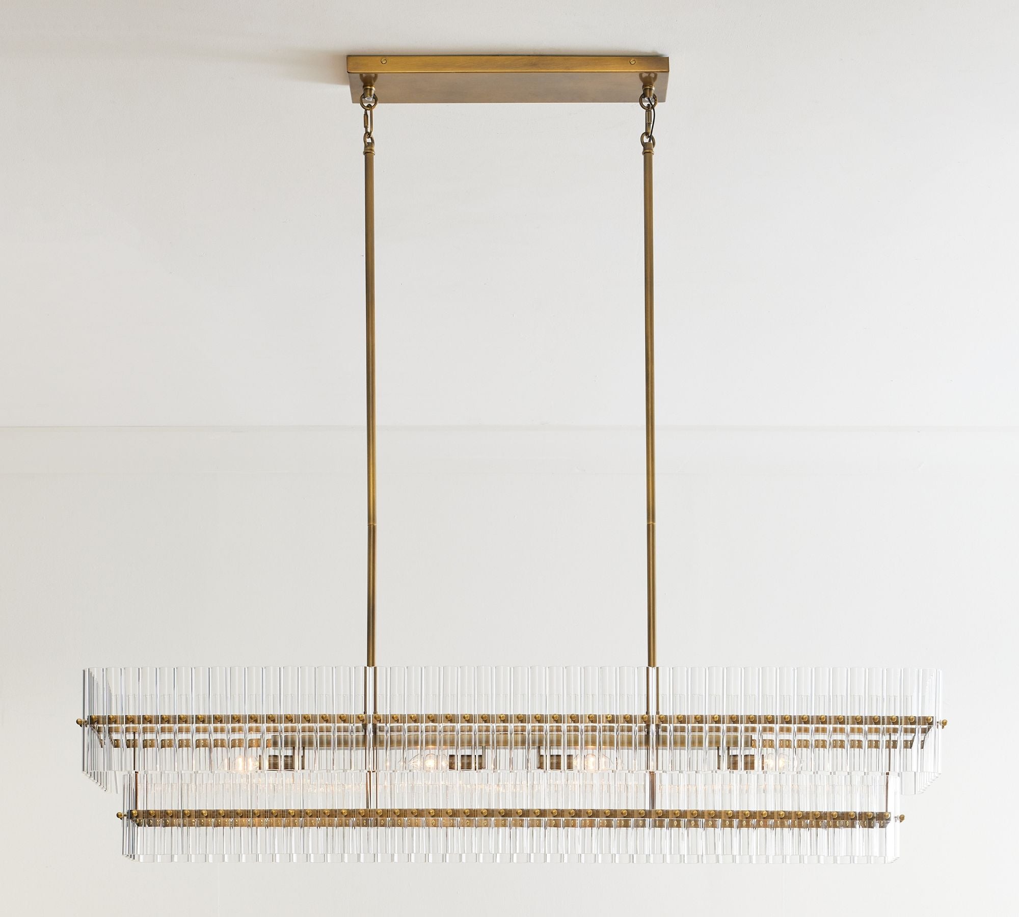 Lumiere Crystal Linear Chandelier 54.4"