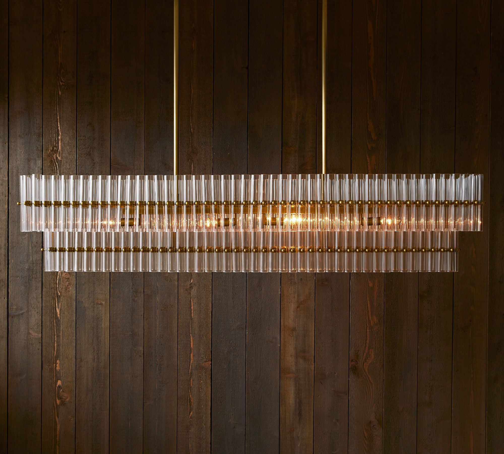 Lumiere Crystal Linear Chandelier 54.4"