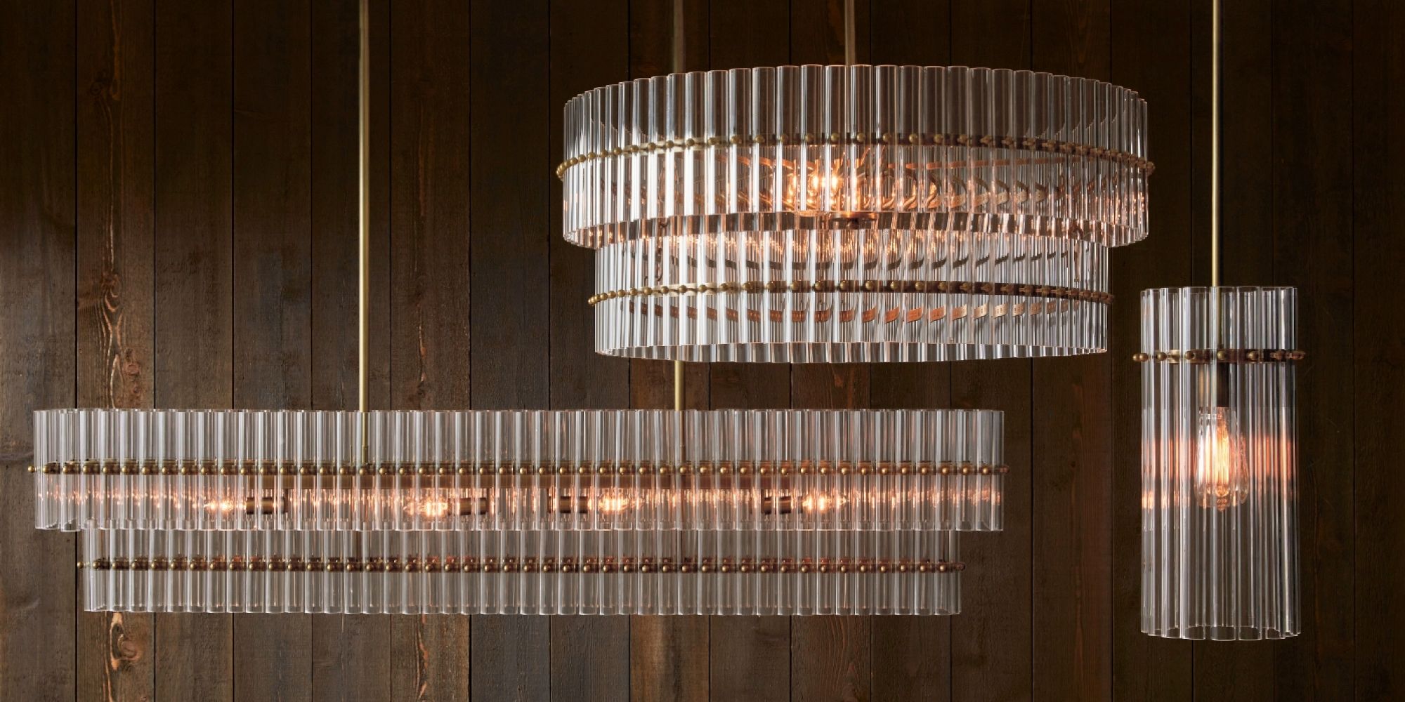 Lumiere Crystal Linear Chandelier 54.4"