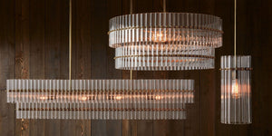 Lumiere Crystal Linear Chandelier 54.4"