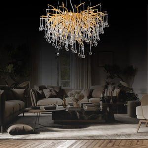 Doris Rain Branch Chandelier 23.5"D Gold-Vancei