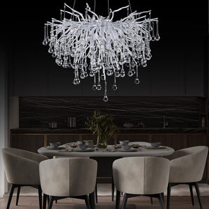 Doris Rain Branch Chandelier Dia 23.5" Silver-Vancei