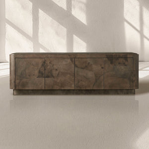 Loranco TV Stand Unit Wood Sideboard Media Console Ash Entryways Storage Cabinet