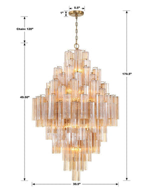 Addis Diamond Chandelier 49''H-Vancei