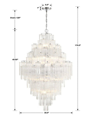Addis Diamond Chandelier 49''H-Vancei