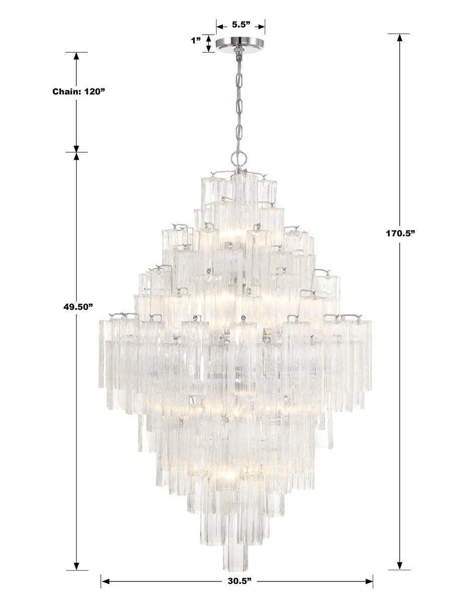 Addis Diamond Chandelier 49''H-Vancei