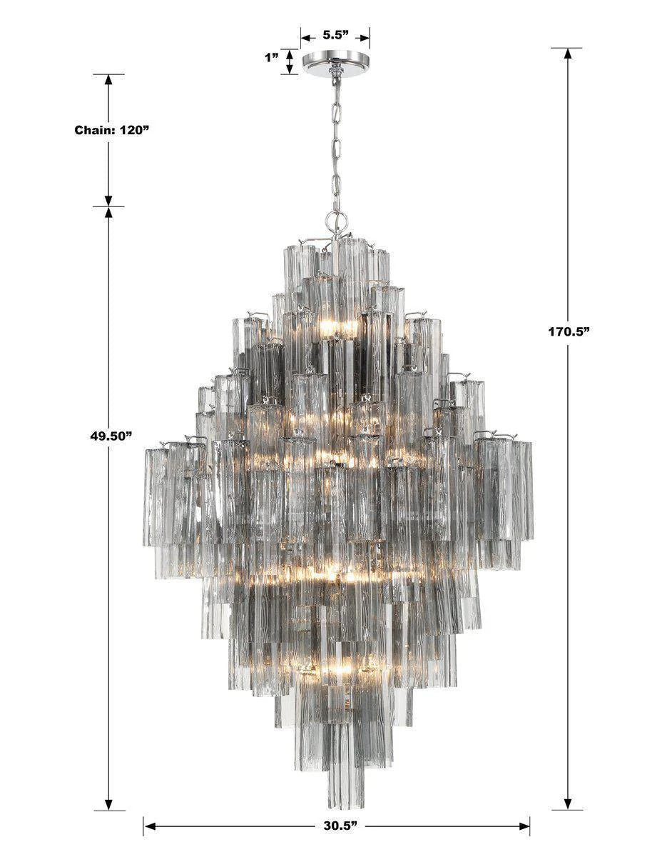 Addis Diamond Chandelier 49''H-Vancei